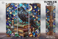 Raven Tumbler Sublimation, 20 oz Tumbler Wrap Product Image 2