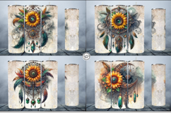 Gothic Sunflower Tumbler Wrap Sublimation, 20 oz Product Image 2