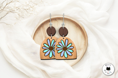 Daisy Flower Laser Cut Earrings | Floral Earrings SVG Product Image 2