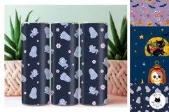 Spooky Seamless Tumbler Pattern | Halloween Tumbler Wrap Product Image 2
