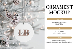 Neutral Pinecone Ornament Mockup PSD &amp; JPG Product Image 1
