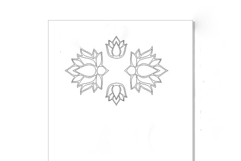 Laser cut lotus flower file, geometric vector template cnc Product Image 9