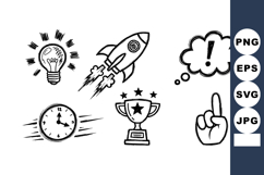 Hand-drawn creativity and innovation icons including light b Product Image 1