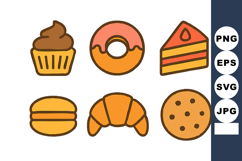 Assorted sweet bakery treats with cupcake donut cake croissa Product Image 1