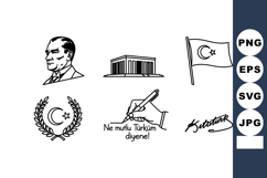 Mustafa Kemal Atatürk portrait Antkabir monument Turkish fl Product Image 1