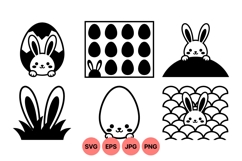 Minimalist Easter Bunny Vector Clipart Product Image 1