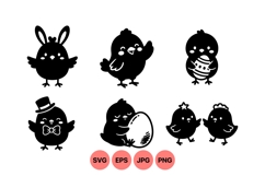 Spring Easter Chick SVG Illustration Product Image 1