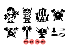 Viking Cartoon Clipart For Kids Crafts Product Image 1