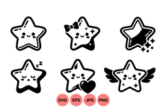 Cute Kawaii Star Vector Icon Product Image 1