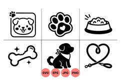 Cute Dog Pet Icon Clipart For Crafts Product Image 1