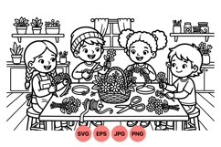 Children Flower Craft Clipart Design For Kids Activities Product Image 1