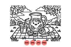 Hand Drawn Lemonade Picnic Vector Illustration Product Image 1