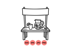 Hand Drawn Lemonade Stand Illustration Clipart Product Image 1