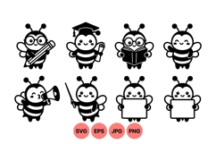 Cute Education Bees Clipart for Kids Product Image 1