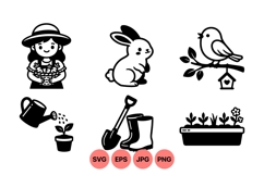 Cute Gardening Svg Icon For Spring Crafts Product Image 1