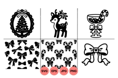Christmas Holiday Vector Icons For Winter Decorations Product Image 1