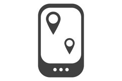 Navigation app on phone screen. Geo location icon Product Image 1