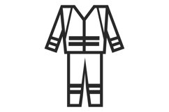 Protective suit icon. Safety equipment. Hazmat symbol Product Image 1