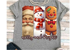 Santa png JPEG Sublimation bows Christmas group gingerbread Product Image 1