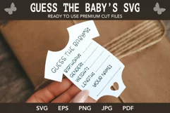 Guess the baby's birthday, name SVG I Baby Shower party SVG Product Image 1