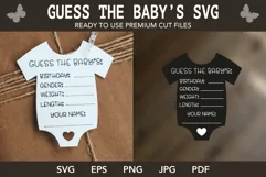 Guess the baby's birthday, name SVG I Baby Shower party SVG Product Image 2