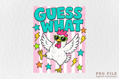 Guess What Chicken Funny Preppy Striped Product Image 1
