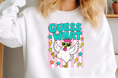 Guess What Chicken Funny Preppy Striped Product Image 2