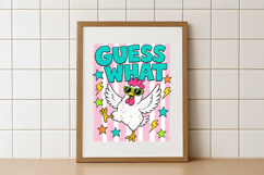 Guess What Chicken Funny Preppy Striped Product Image 4