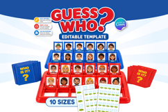 Guess Who Board Game Canva Editable Template Product Image 1