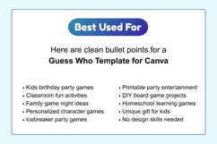 Guess Who Board Game Canva Editable Template Product Image 8
