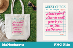 Funny Trendy Guest Check PNG Emotional Quote Design Product Image 1