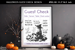 Halloween Witch Guest Check|Printable Spooky Poster Product Image 1