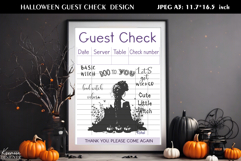 Halloween Witch Guest Check|Printable Spooky Poster Product Image 1