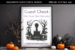 Halloween Witch Guest Check|Printable Spooky Poster Product Image 1