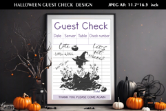 Halloween Witch Guest Check|Printable Spooky Poster Product Image 1