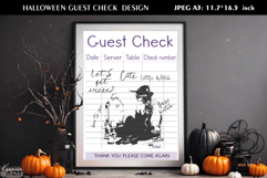 Halloween Witch Guest Check|Printable Spooky Poster Product Image 1