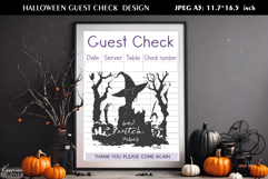 Halloween Witch Guest Check|Printable Spooky Poster Product Image 1