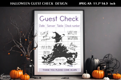 Halloween Witch Guest Check|Printable Spooky Poster Product Image 1