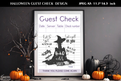 Halloween Witch Guest Check|Printable Spooky Poster Product Image 1