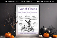 Halloween Witch Guest Check|Printable Spooky Poster Product Image 1