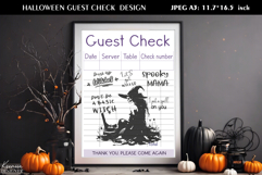 Halloween Witch Guest Check|Printable Spooky Poster Product Image 1