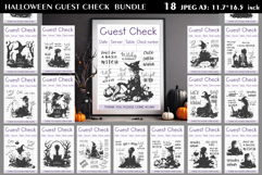 Halloween Witch Guest Check|Printable Spooky Poster Bundle Product Image 1