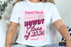 Howdy Class Of 2026 Guest Check PNG Product Image 3