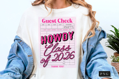 Howdy Class Of 2026 Guest Check PNG Product Image 5