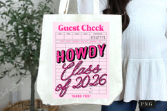 Howdy Class Of 2026 Guest Check PNG Product Image 6