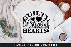 Guilty Of Stealing Hearts SVG - Valentine&#039;s Day Design Product Image 1