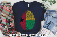 Guinea Bissau SVG | Guinea Bissau Flag Fingerprint | SVG PNG Product Image 1