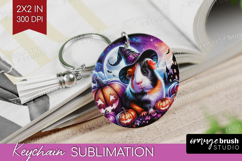 Guinea Pig Halloween Keychain PNG Cute Animal Keychain Product Image 1