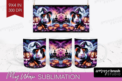 Guinea Pig Halloween Mug Wrap Cute Animal Mug PNG Product Image 1