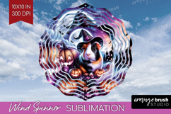 Guinea Pig Halloween Wind Spinner Sublimation PNG Cute Round Product Image 1